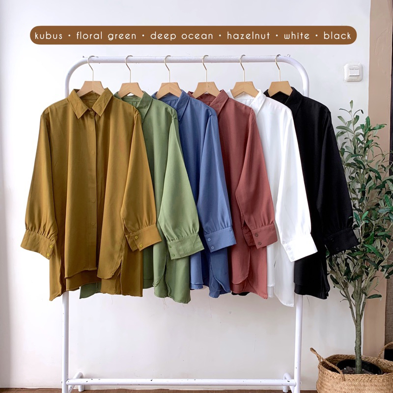 Zavia BLOUSE OVERSIZE WOMEN& 39;S TOP SHAKILA ADEM BALLOON SLEEVES BUSUI FRIENDLY JUMBO LD 120 ใหม่ล