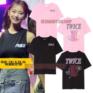 Kaos TWICE ทัวร์โลกครั้งที่ 5 TWICE 3 สี สไตล์เกาหลี