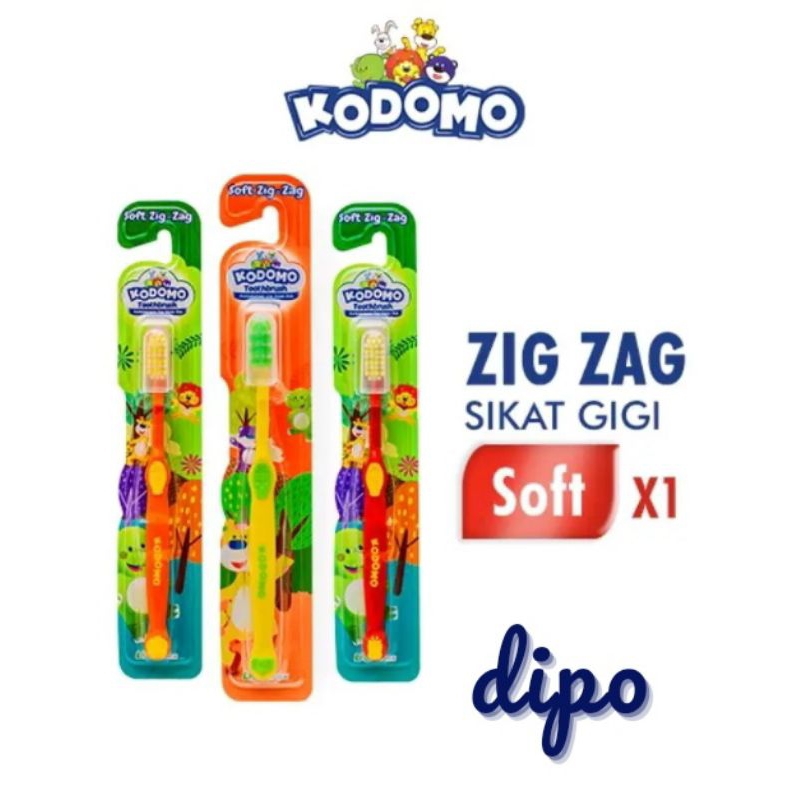 (3RK1) แปรงสีฟัน Kodomo Soft Zig-Zag/regular แปรงสีฟันเด็ก