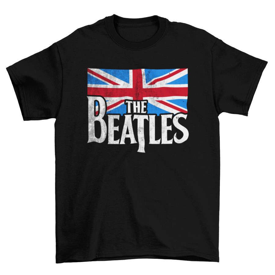 Tomoshinc The Beatles Mens Band T-Shirt - Beatles England Flag