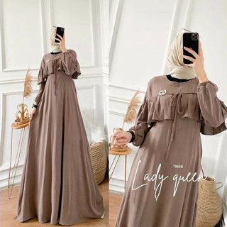 Gamis TERBARU LADY QUENA DRESS AF SIZE M L XL XXL ชุดเดรสสั้น แขนสั้น สีดํา สําหรับผู้หญิง | ชุดเดรสมุสลิม สไตล์เกาหลี สําหรับผู้หญิง