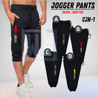 กางเกงกีฬาขาสั้น jogger 3per4 สีดํา สําหรับผู้ใหญ่ 7/8 WeSport