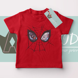 เสื้อยืด พิมพ์ลาย Spiderman two eye super hero