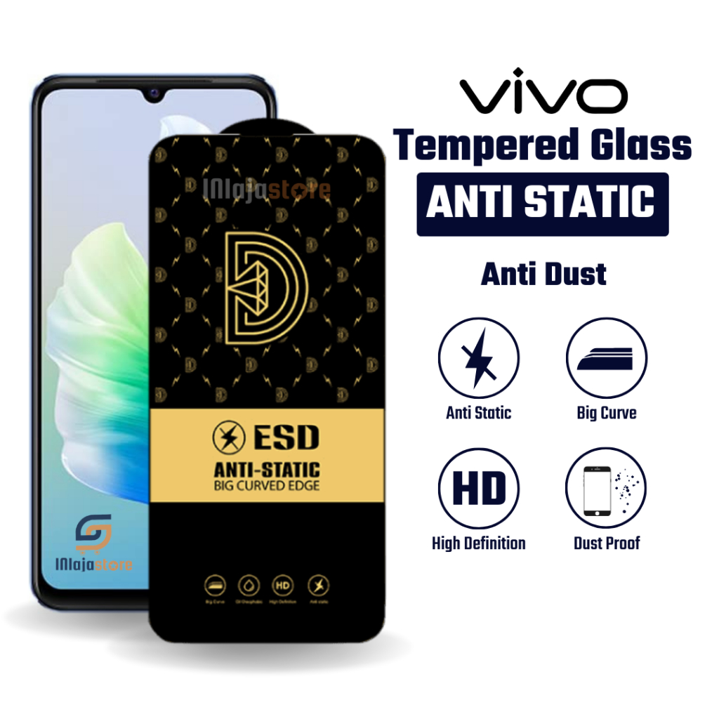 LAYARกระจกนิรภัยHD Anti Static Vivo V29e 5G V27e S1 S1 Pro T3 5G T1 2021 T1 5G T1 Pro V11 V11 Pro V1