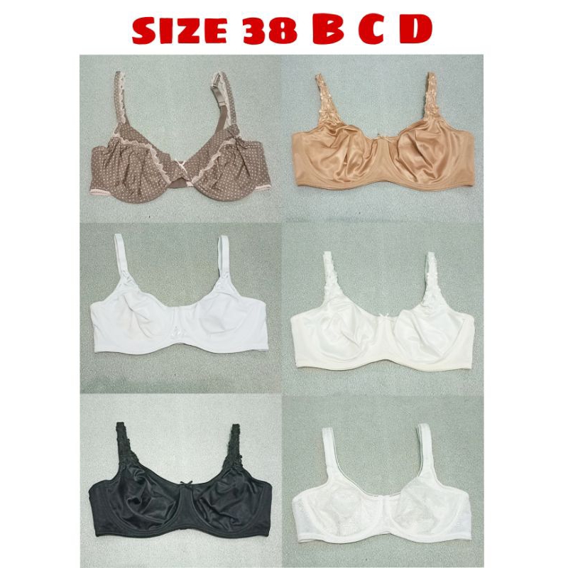 WIRELESS BRA SIZE 38 ABCD DD E EXPORT RADEINS
