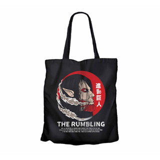 Attack TITAN THE RUMBLING - ATTACK ON TITAN กระเป๋าผ้าแคนวาส 100%