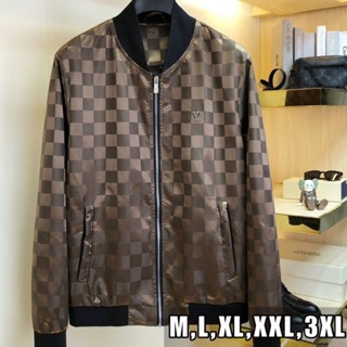 เสื้อแจ็กเก็ต DAMIER LV1109 สีน้ําตาล สําหรับผู้ชาย