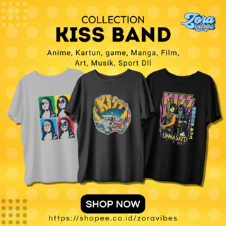 เสื้อยืด พิมพ์ลายวงดนตรี | เสื้อเชิ้ต ลาย Kiss | ใหม่ เสื้อยืดลําลอง แขนสั้น พิมพ์ลาย DISTRO ROCK Music สําหรับผู้ชาย และผู้หญิง