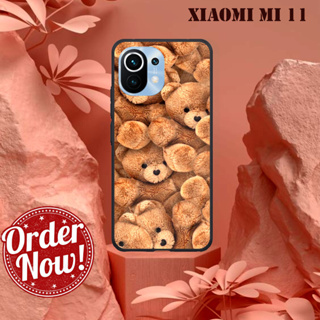 [IPS69] เคส Xiaomi MI 11 ประดับกลิตเตอร์ | เคส Hp เคลือบเงา | ลวดลายหมี