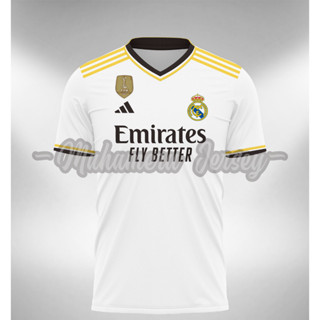 เสื้อกีฬาแขนสั้น ลายทีม Real Madridd Home 2023 2024