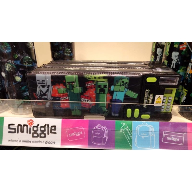 Smiggle Minecraft Pencil Case Pop out เครื่องคิดเลข กล่องดินสอ