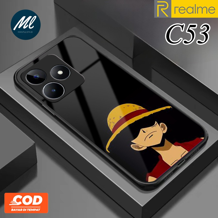 ล่าสุด Realme C53 NFC Glass Softcase [SK52] - Realme C53 แก้ว softcase - Realme C53 Glitter Glass So