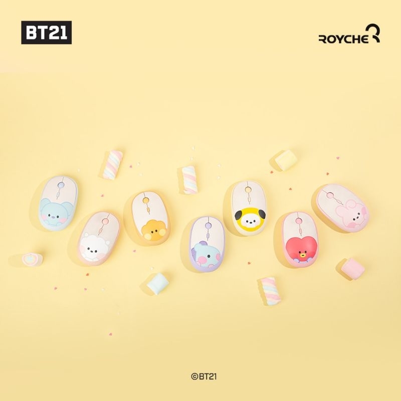 Bt21 Mini Mini เมาส์ไร้สายเงียบหลายคู่