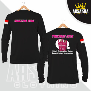 เสื้อยืดแขนยาว ลาย Brightgas Pink Cool Gas Builder v2 Distro