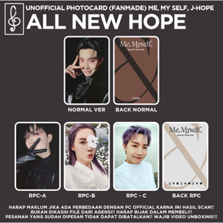 [จําลอง Bts] JHOPE ALL NEW HOPE PHOTOCARD UNOFFICIAL