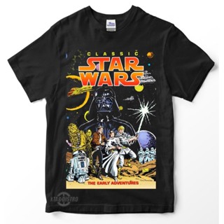 เสื้อยืด พิมพ์ลาย Star WARS CLASSIC The early adventures พรีเมี่ยม