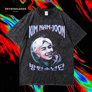 เสื้อยืด พิมพ์ลาย Tryworldbdg OFFICIAL "NAMJOON" | เสื้อเชิ้ต ซักได้ | หินล้าง | เสื้อยืด ขนาดใหญ่ | เสื้อยืด สไตล์วินเทจ | เสื้อยืด พิมพ์ลาย Kim NAMJOON