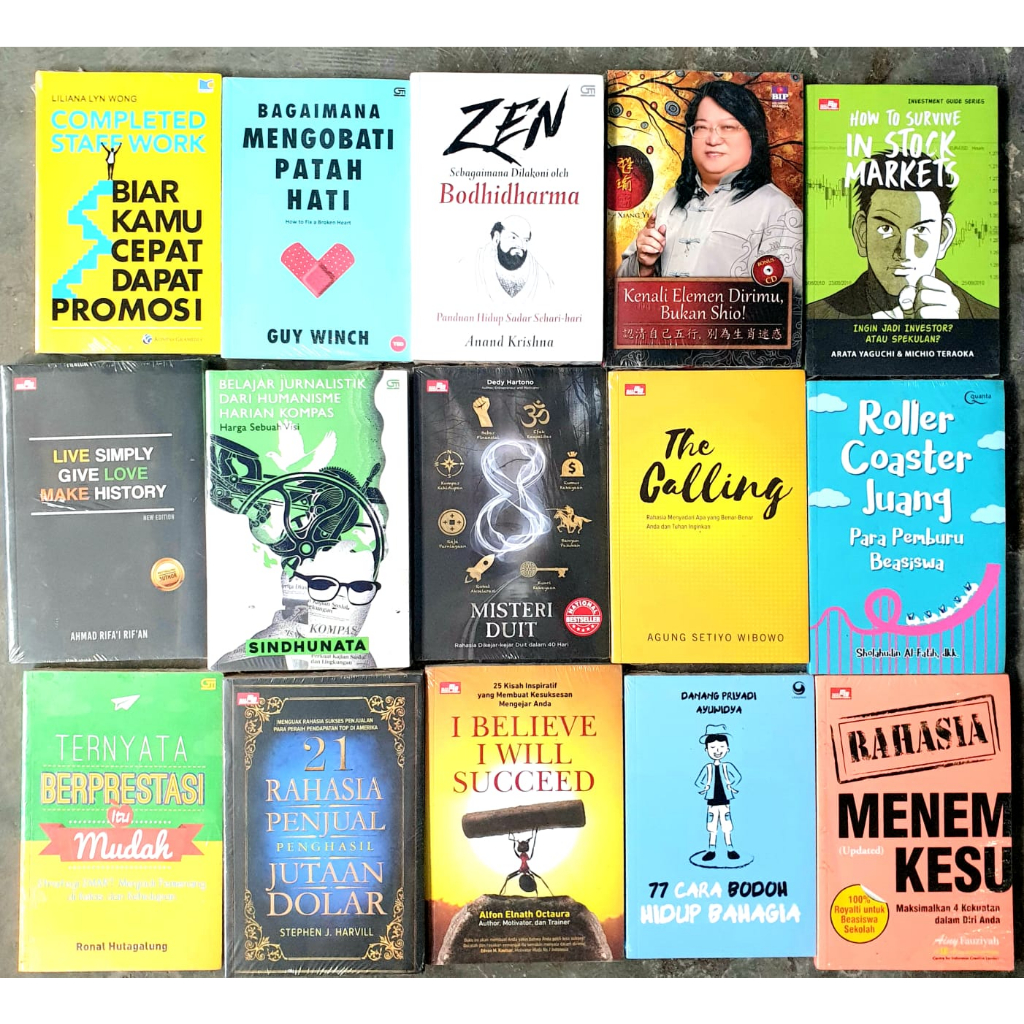 หนังสือเล่มสุดท้าย//BISNIS//SELF INPROVEMENT//ECNOMIC ETC.