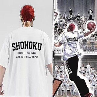 เสื้อยืด พิมพ์ลาย Slam Dunk Shohoku Team Basketball Tops Combed 24s สําหรับผู้ชาย และผู้หญิง