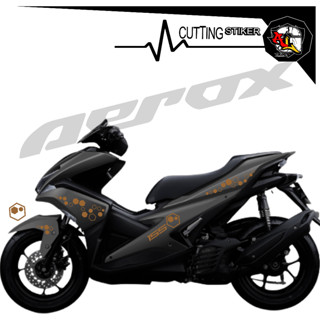 สติกเกอร์โลโก้ ลายรังผึ้ง เรียบง่าย สําหรับติดตกแต่งรถจักรยานยนต์ YAMAHA AEROX DECALS สติกเกอร์สติกเกอร์โลโก้ SPEDA AEROX AEROX SCA.290 NVX STRIPING NVX