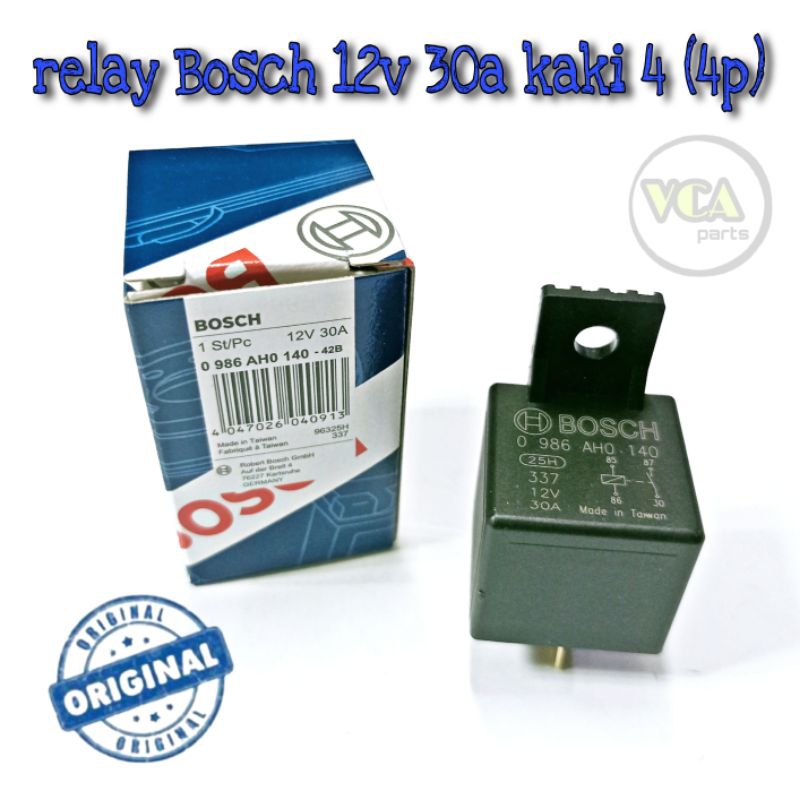 BOSCH RELAY 4 ขา (4P) 12V 30A ไต้หวันดั้งเดิม