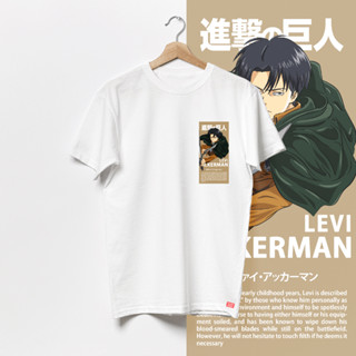 เสื้อยืด พิมพ์ลายอนิเมะ Attack ON TITAN LEVI ACKERMAN ANIME EREN YEAGER OTAKU Gallery MERCHANDISE