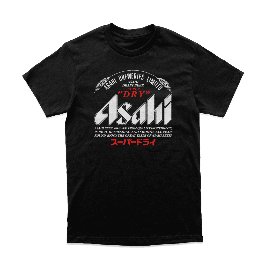 เสื้อยืดวินเทจ Asahi Beer "Super Dry" สินค้าสีดํา