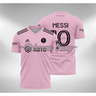 เสื้อกีฬาแขนสั้น ลายทีม Messi Miami Home 2023 2024