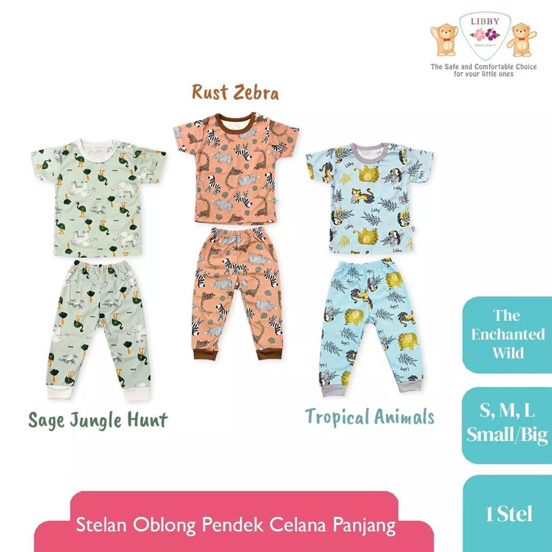 LIBBY THE ENCHANTED WILD SHORT PANTS SET S, M, L (1 PACK CONTAINS 3) CR043 CR044 CR045