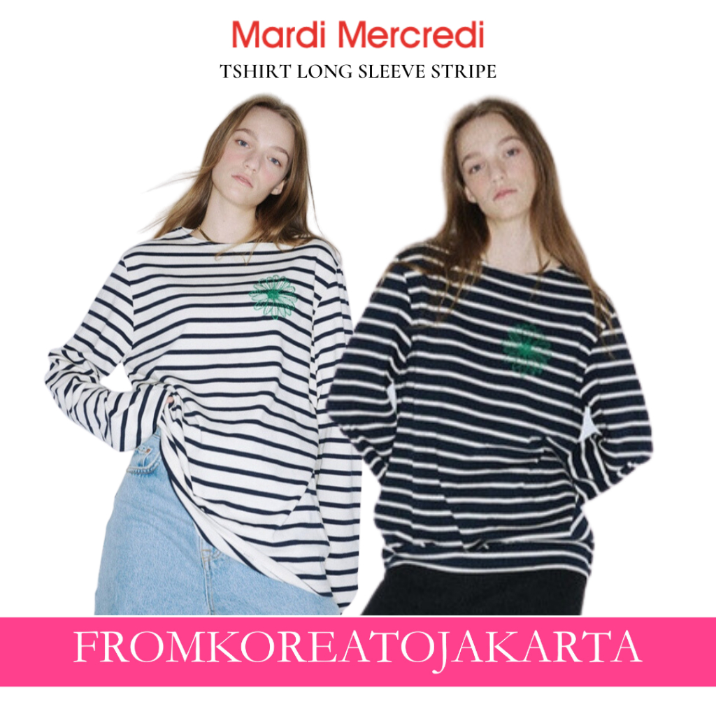 เสื้อยืด แขนยาว พิมพ์ลาย Mardi MERCREDI