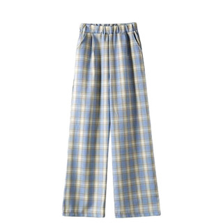 MISS'O CPG1305 Celana Panjang Kulot Highwaist Wanita Motif Kotak kotak Casual Pants Korea Fashion