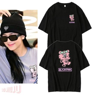 Jisoo เสื้อยืด พิมพ์ลายโลโก้ BP x Ferd Bpink Char BSR