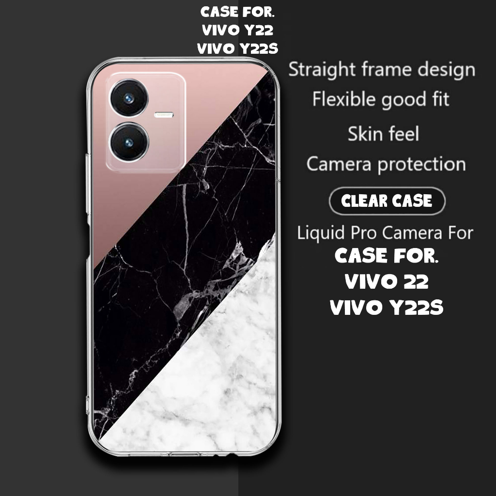 CASE VIVO Y22 / VIVO Y22S MOTIF [MARBLE] CASING VIVO Y22 / Y22S LATEST CLEAR CASE SOFTCASE VIVO Y22 