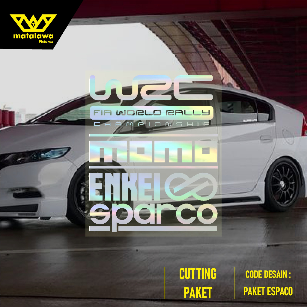 สติกเกอร์ สําหรับตกแต่งรถยนต์ Sponsorship Car sparco wrc momo enkei