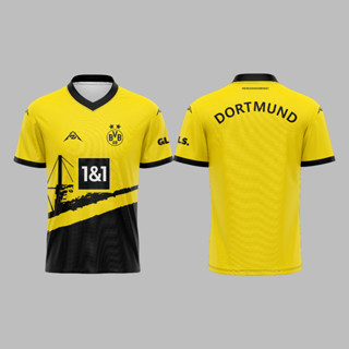 เสื้อกีฬาแขนสั้น ลายทีมชาติฟุตบอล Dortmund 2023/2024