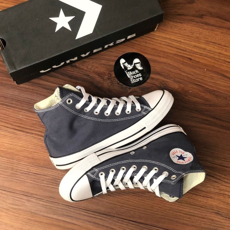 Converse chuck taylor allstar hi สีกรมท่า สีขาว