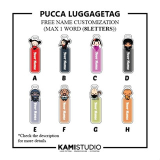 ป้ายแท็กกระเป๋าเดินทาง PUCCA LUGGAGE TAG ที่แขวนกระเป๋าเดินทาง ป้ายชื่อ ป้ายแท็ก พิมพ์ลายตัวอักษร PUCCA ชื่อที่กําหนดเอง ที่แขวนกระเป๋า PUCCA ABYO TOBE ชื่อที่กําหนดเอง SOUVENIR วันเกิดเด็ก SOUVENIR Ideas ชื่อที่กําหนดเอง ของขวัญวันเกิดเด็ก