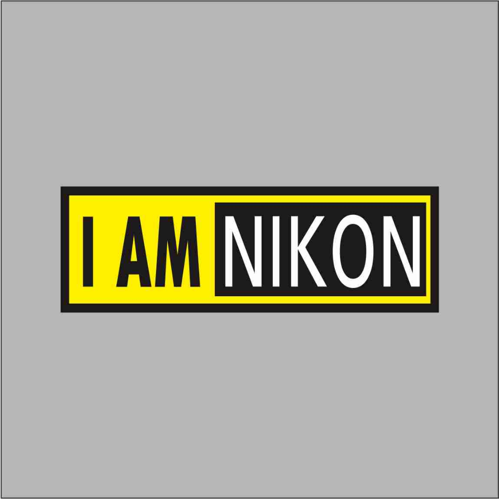 สติ๊กเกอร์ - สติ๊กเกอร์พิมพ์ I AM NIKON 15x5cm