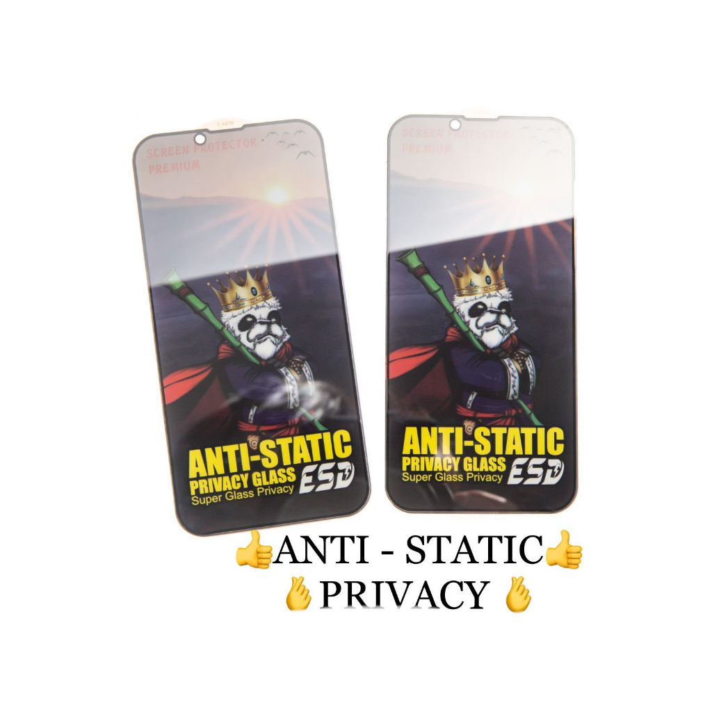 TEMPERED GLASS FULL ANTI STATIC/ANTI INTIP SIDE PRIVACY ESD สําหรับ VIVO Y51 2020/Y51A/Y52 5G/Y52S/Y