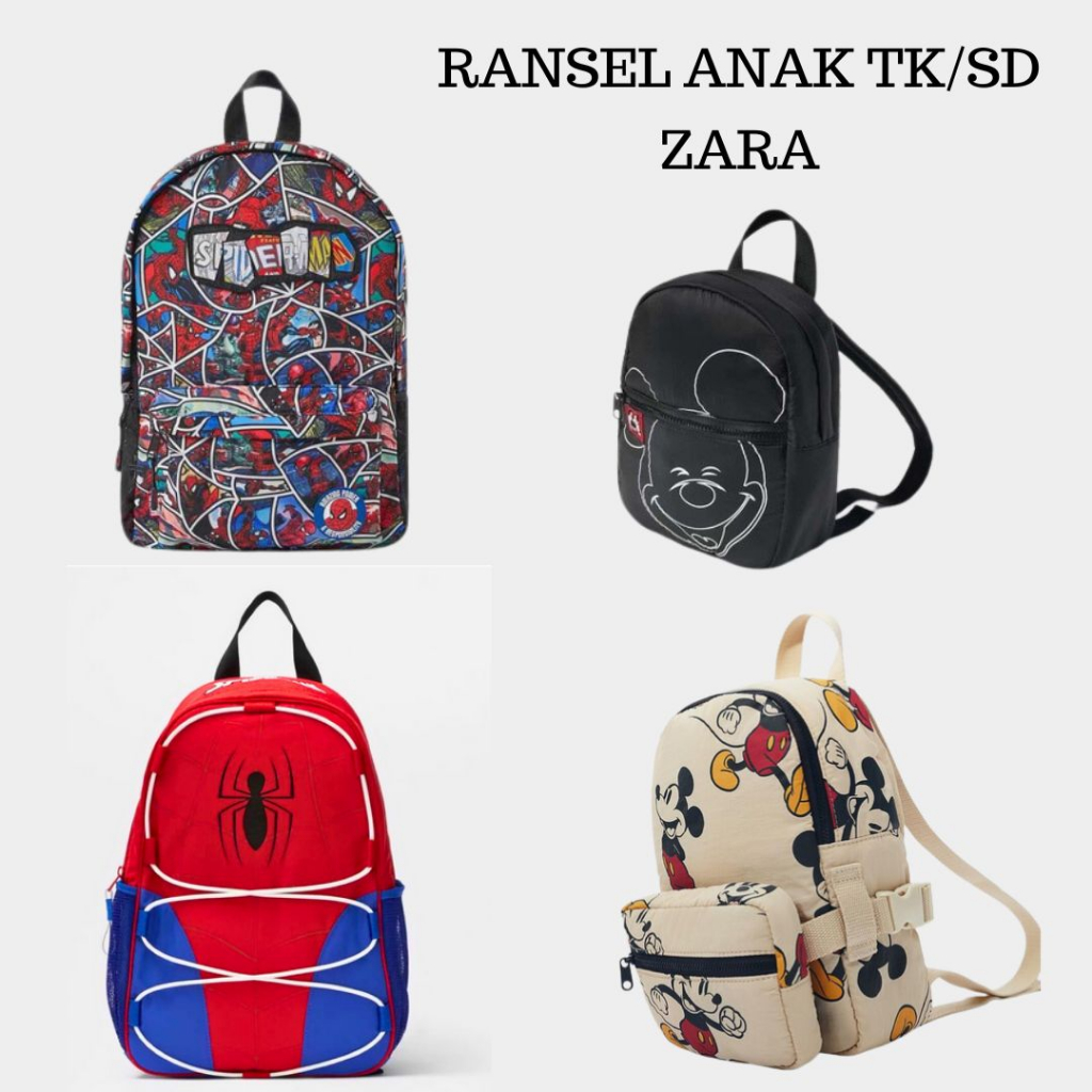 Zra นําเข้าโรงเรียนอนุบาล PAUD SD แฟชั่นกระเป๋าเป้สะพายหลังสําหรับเด็กหญิงและเด็กชายเหมาะสําหรับของข