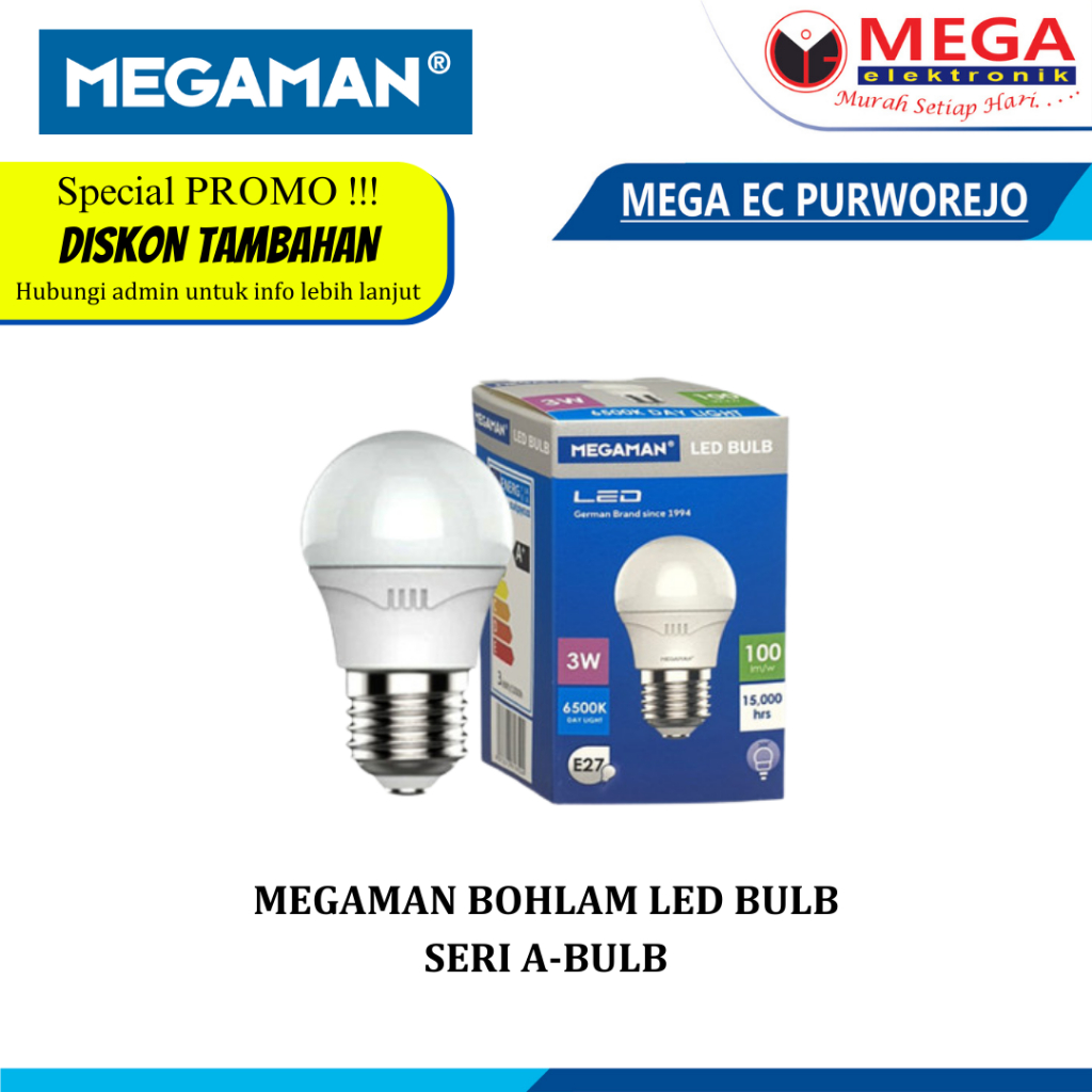 Megaman หลอดไฟ LED 3W 5W 7W 9W 12W 15W 18W 25W