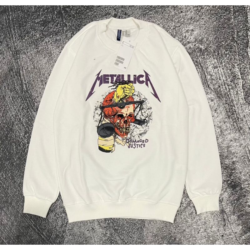 H&M ชม.&ม.&M METALLICA CREWNECK JACKET