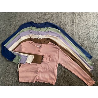 CROP CARDIGAN RIB PREMIUM