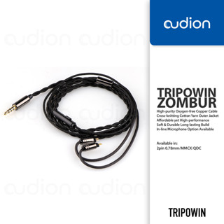 Tripowin ZOMBUR สายเคเบิลอัพเกรด IEM 4N OFC ความบริสุทธิ์สูง พร้อมไมโครโฟน