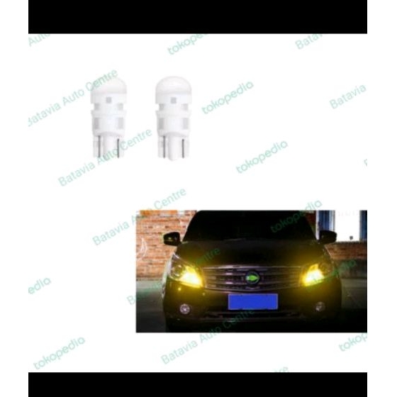 ไฟ Led พลบค่ํา T10 เซรามิคสีเหลืองคู่ รับประกันคุณภาพ