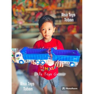 MAINAN ANAK TRUK GANDENG BISA JOMPLANG / MAINAN TRUK GANDENG UKURAN PANJANG (ST 2039)
