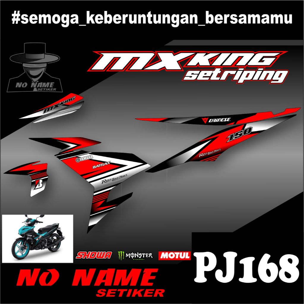 Mx King Variation Striping Sticker (pj168) - Mx King Motorcycle Striping
