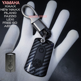 พวงกุญแจ เคสรีโมท คาร์บอน สําหรับรถจักรยานยนต์ YAMAHA NMAX XMAX AEROX FREEGO FAZZIO FILANO LEXI