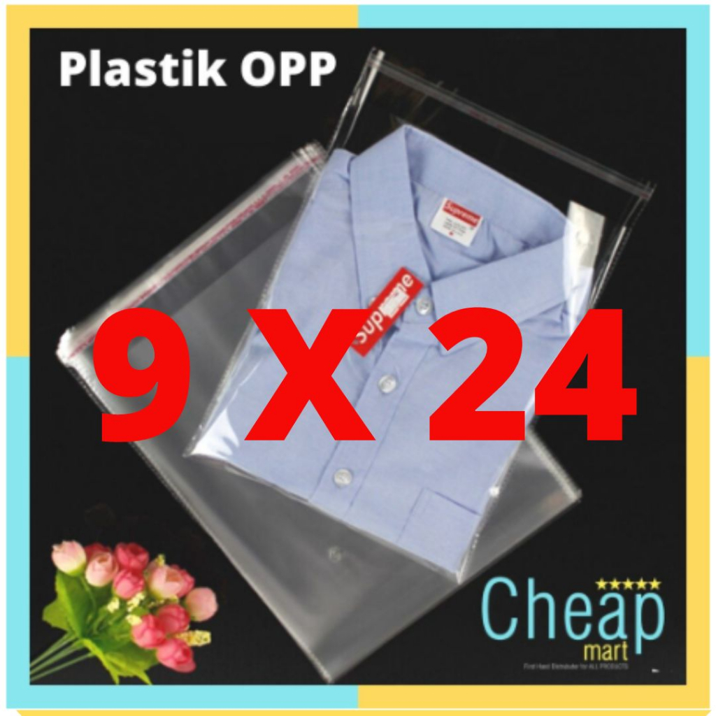 9 X 24 OPP กาวแก้วพลาสติก 18 ไมค์ (ฐาน 100 แผ่น) THICK O2 MASK INVITATION SPOON