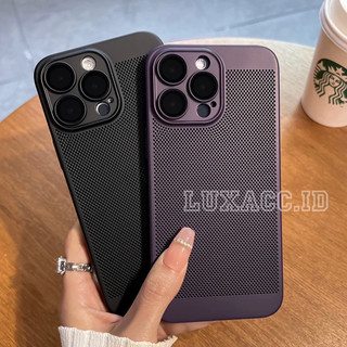 Premium Airway Cooling Net Case iP X Xs XsMax  16e 11 12 13 14 15 16 Pro Max  Plus -  Case iPhone Anti Panas Super Slim